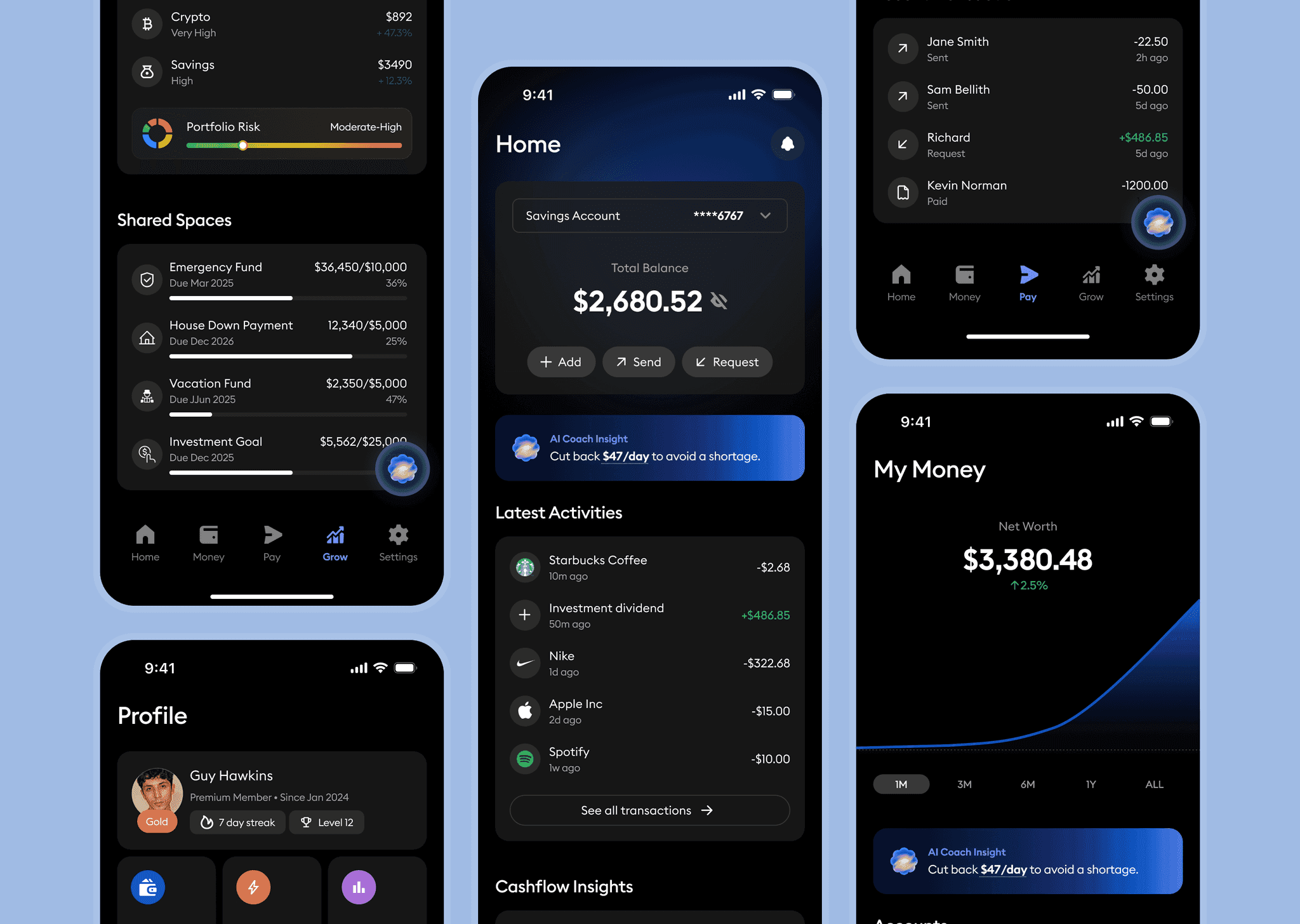 The app shown across tablet and phone.