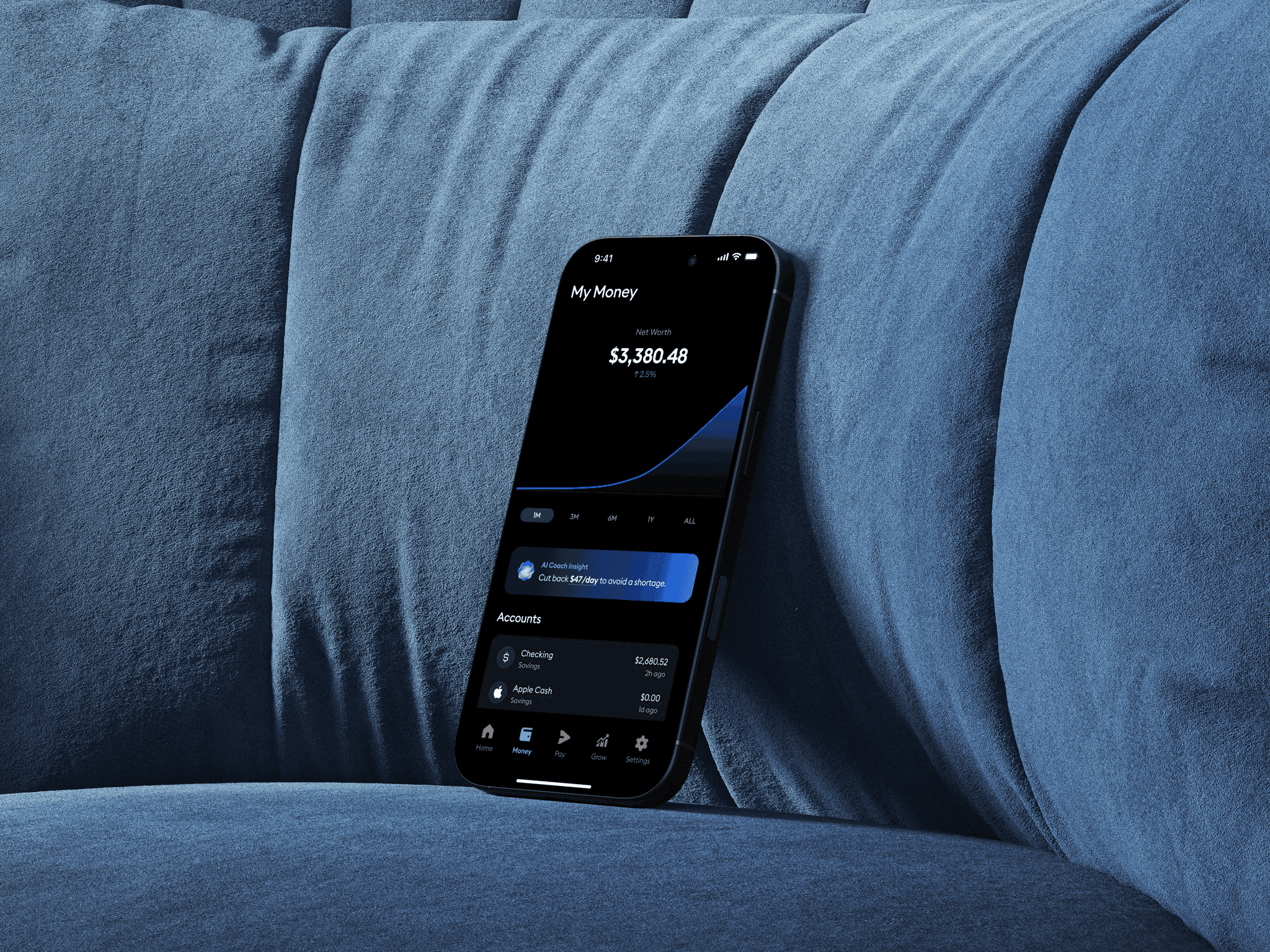 Another view of the redesigned home screen.