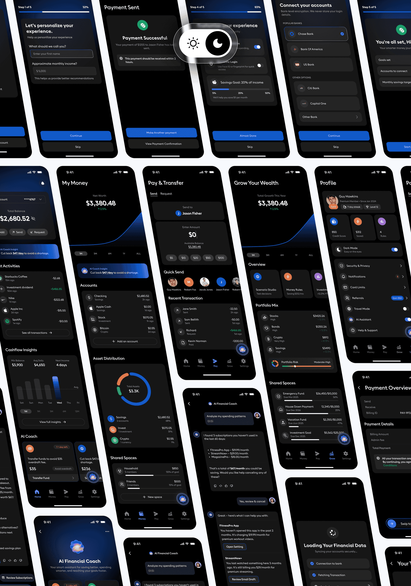 The prototype in dark mode.